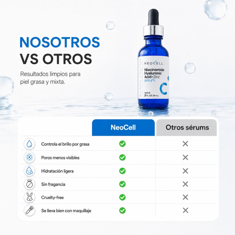 NeoCell — Serum Niacinamida y Acido Hialuronico + Zinc