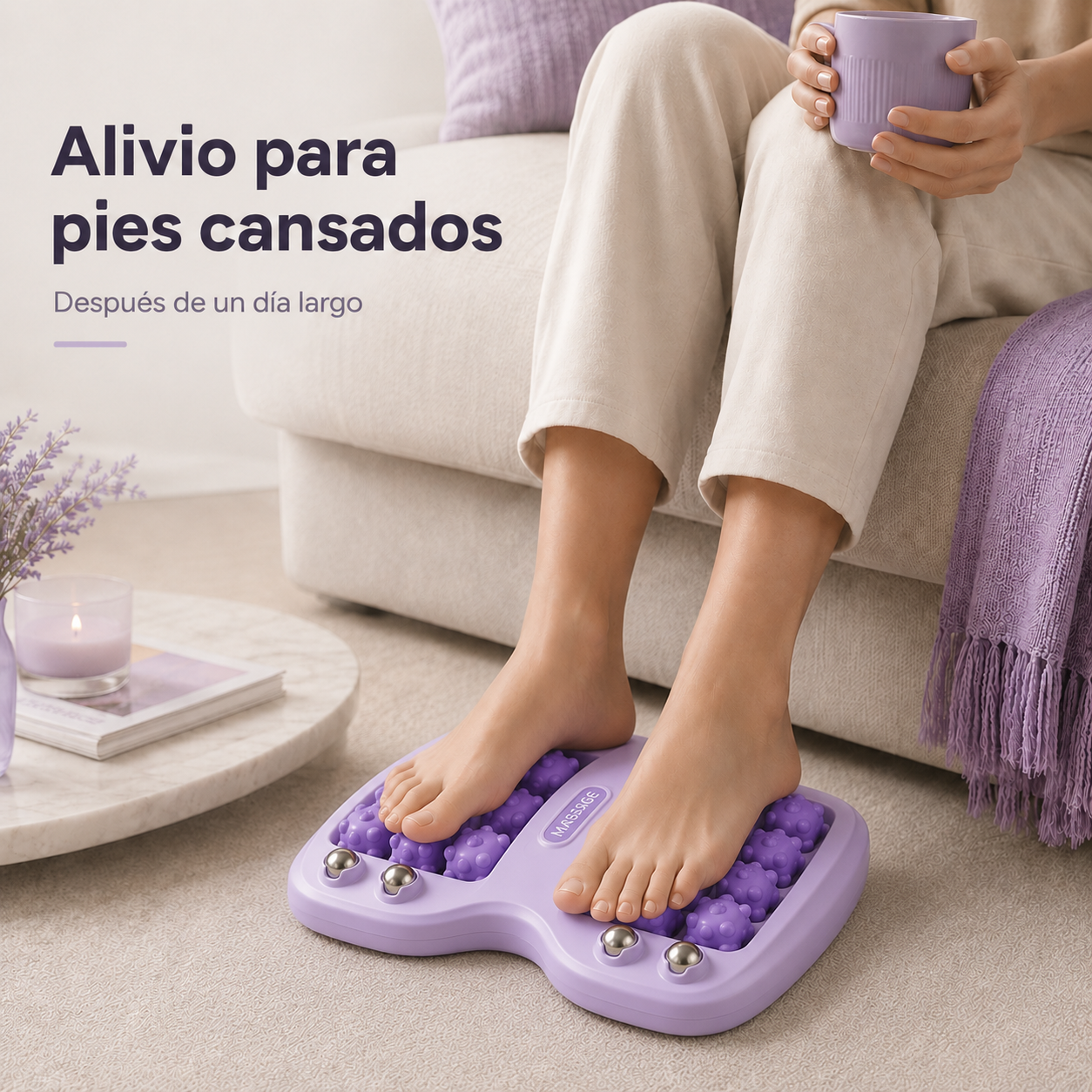 Rodillo Masajeador - Desinflama y relaja tus pies con acupresión magnética — en 10 minutos.