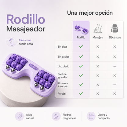 Rodillo Masajeador - Desinflama y relaja tus pies con acupresión magnética — en 10 minutos.