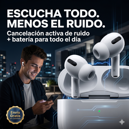 AirPods Pro 2da Generación – Cancelación Activa de Ruido + 24h Batería